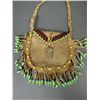 Image 2 : BEADED & FRINGED HIDE POUCH