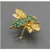 Image 2 : LADIES EMERALD BUMBLE BEE BROOCH