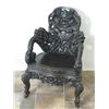 Image 1 : ASIAN INFLUENCED FOO DOG CARVED CHAIR