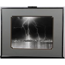 Lighting Strike Over Seattle Photograph