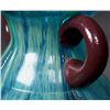 Image 11 : Turquoise and Copper Metallic Art Glass Vase