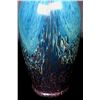 Image 2 : Turquoise and Copper Metallic Art Glass Vase