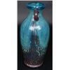 Image 7 : Turquoise and Copper Metallic Art Glass Vase