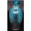 Image 8 : Turquoise and Copper Metallic Art Glass Vase
