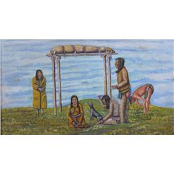 Blackfoot Indian Burial Ceremony 1880-1910