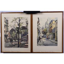 Montmartre, Paris lithographs by Seguie