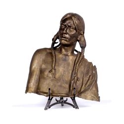 Original Bronze Indian Brave Sculpture