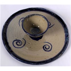 Art Pottery Chip & Dip Tray by K. R. Fellows