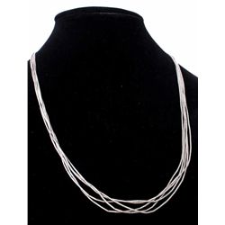 Native American Liquid Silver Necklace & Earrings