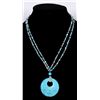 Image 1 : Turquoise & Pearl Silver Necklace