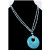 Image 2 : Turquoise & Pearl Silver Necklace