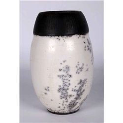 White Base Burnished Vase by Jam