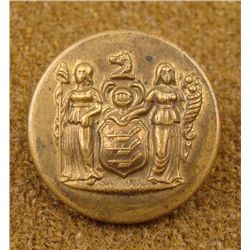 New Jersey Original Post Civil War Military Button NJ