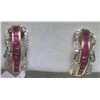 Image 1 : RUBY and Diamonds 14K Yellow Gold Earrings w/Appraisal