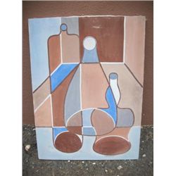 Vintage Cubist Still Life Signed - CRAWFORD