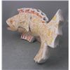 Image 3 : Big Artist Signed Porcelain Fish Flower Vase Sculpture