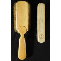 2 Pc Antique Ivory Handle Brush Set for Polishing