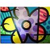 Image 1 : Jozza Original Large Painting On Canvas Rosa Flower