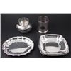 Image 1 : 4 Silver Plated Serving Pieces Plates, Ketchup, Candle