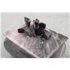 Image 3 : 3 Carved Marble Fish, Bird Box Metal Dolphins Sculpture