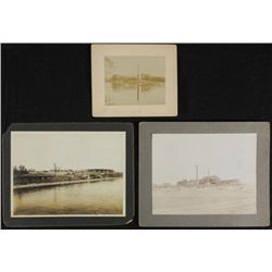 3 Antique Photographs Farm, Boating in Park