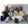 Image 1 : Variety 14) Stuffed Animals- Dogs Rabbits Bears Zebra