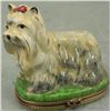 Image 1 : Limoges Dog w/ Red Bow Box Chamart France