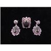 Image 1 : Blue Sunstone 3 Pc Sterling German Ring & Earrings Set