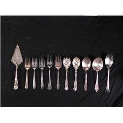 11 Pc Set Silverplate, Stainless Servingware Rogers