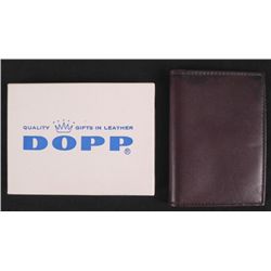 Dopp Vintage Brown Leather Business Card Wallet in Box