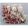 Image 1 : Hand Carved Stone Soapstone Flower Vase