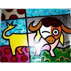 Jozza Original Pop Art Painting Bull