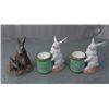 Image 1 : 3 Rabbit Figurines, Lefton Wild Hare, Zrike