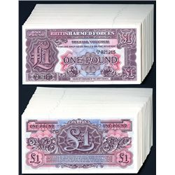 British Armed Forces, ND (1948) Second Series, Pack of 50 Banknotes