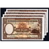 Image 1 : Hong Kong & Shanghai Banking Corporation, 1954 Issue Sequential Group of 4 Notes.