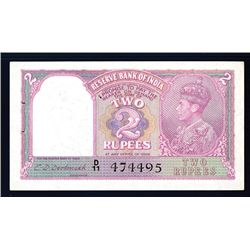 Reserve Bank of India, 1937 (1943) Issue, Second of 4 Sequential Notes Offered.