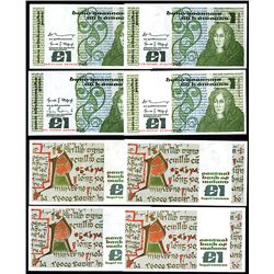 Banc Ceannais Na Heireann (Central Bank of Ireland), 1976-82 Issue, Quartet of Issued Notes