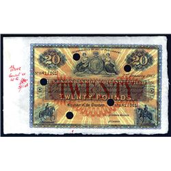 Union Bank of Scotland, Ltd, Archival Specimen, 1942 WW II Issue.