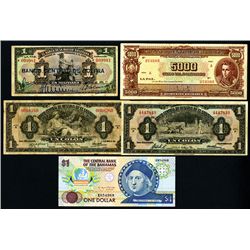South American and Caribbean Banknote Assortment.