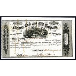 Victoria Coal and Oil Company, 1860 Issued Stock.