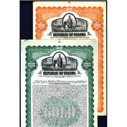 Republic of Panama, 1926, Lot of 2 Specimen Bonds.