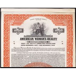 American Woman's Realty Corp., Specimen Bond.