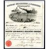 Image 1 : Boston Sub-Marine & Wrecking Company, 1854 Issued Stock Certificate with Under Sea Divers.