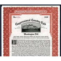 Congressional Country Club 1928 Issued Bond.