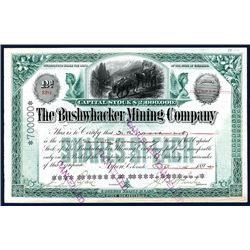 Bushwhacker Mining Co., 1897. I/C Stock.