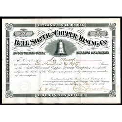 Bell Silver and Copper Mining Co., 1881, 250 Shs. I/U Stock.