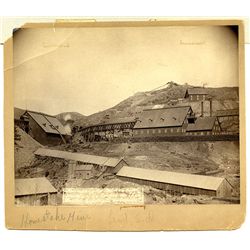 Albumen Photograph of Homestake Mine, Leadville South Dakota, Ca. 1880's.