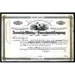 Associate Mining and Investment Co., Specimen Stock Certificate from Hamilton BNC Sample Book.