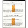 Image 1 : Imprinted Revenue, 187x, RN-Q1 Uncut Pair on Erie Railway Company Document
