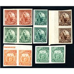 Correos Del Salvador, 1894 and 1895, Color Trial Proof Stamp Pairs From Hamilton BNC Archives - Not 